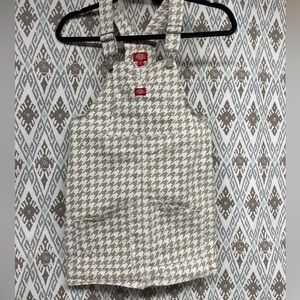 DICKIES Girl’s OVERALLS Dress w/SKIRTALL Buckles~MEDIUM~Stretch Cotton CHECKS